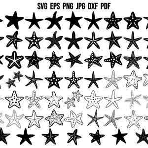Starfish SVG | Starfish Silhouette | Starfish Cricut | Ocean SVG | Ocean Life Svg | Starfish Clipart | Starfish Design PNG | Commercial Use