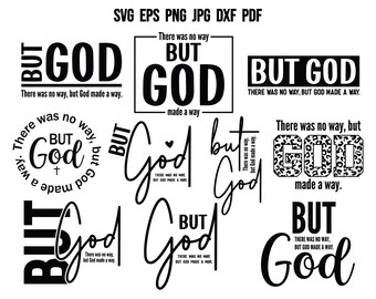 Jesus SVG | But God SVG | Christian SVG | Bible Verse Svg | Inspirational Svg | Retro Svg | God Svg | Scripture Svg | There was no way Svg