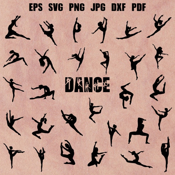 Dance Svg Dance Cut File Dancer Svg Dance Team Svg Dance Cricut Dance Mom Svg Dance Clipart Dance Silhouette Dance Printable Sublimation PNG