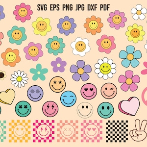 Groovy SVG / Retro SVG / Boho Hippie SVG / Groovy Clipart / Cricut / Cortar archivos / Sublimación / Camisa Groovy / Retro Clipart Cricut Camisa