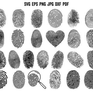 Fingerprint SVG | Fingerprint Cricut | Fingerprint Clipart | Fingerprint Silhouette | Thumbprint Svg | Biometric Svg | Fingerprint Cut File