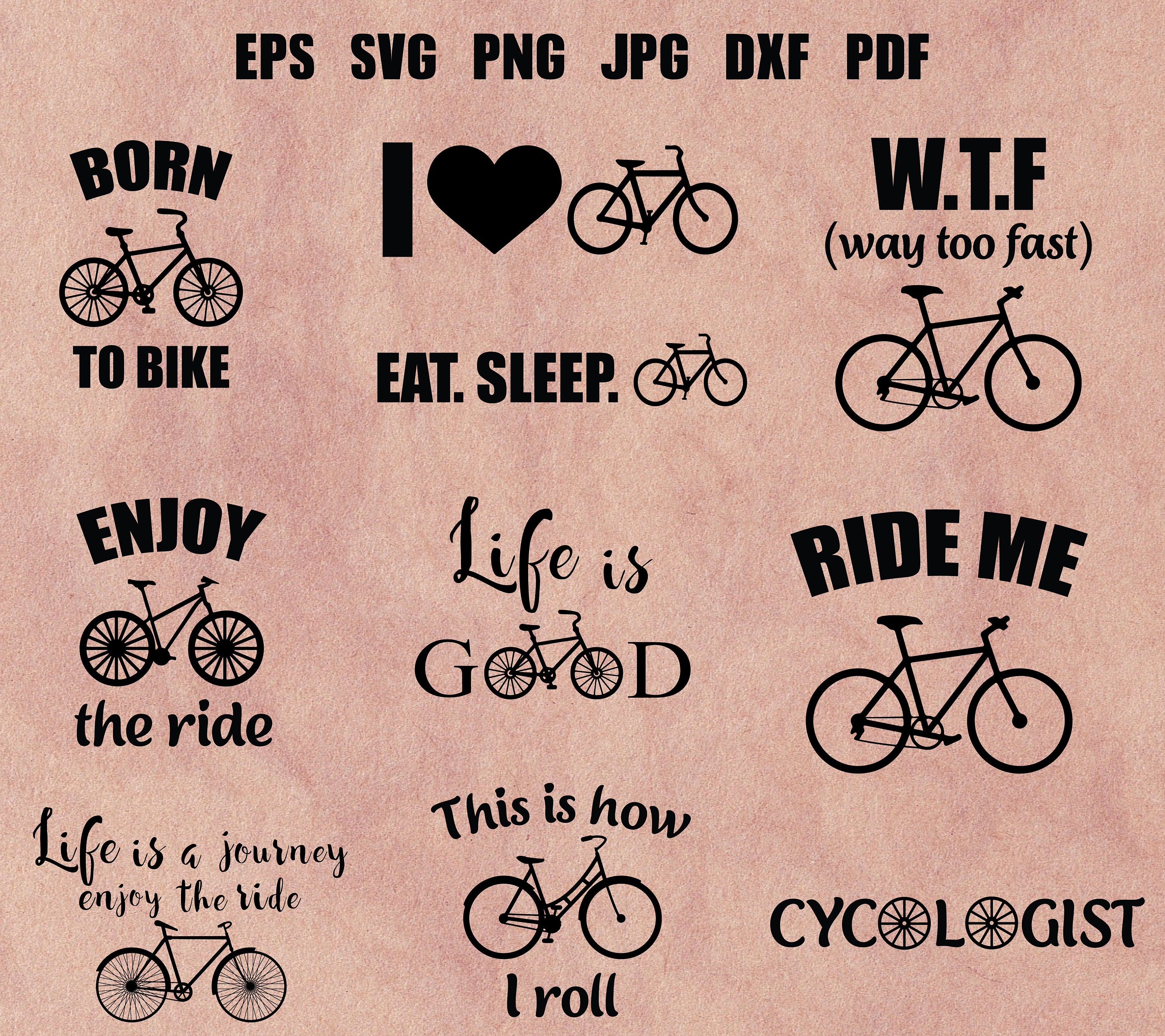 Bike Stickers Wordings