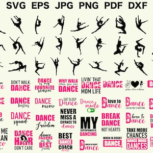 Dans Svg Cut-fil Dans Mamma Svg Dansare Svg Dans Clipart Silhuett Cricut Vektor Dans Skjorta Utskrivbar Sport Cut-fil PNG Kommersiellt Bruk