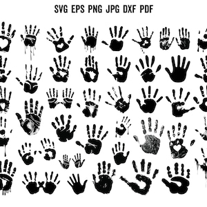 Handprint SVG | Handprint Cricut | Handprint Clipart | Handprint Silhouette | Kids hands Svg | School art Svg | Handprint Vinyl | Decal Png