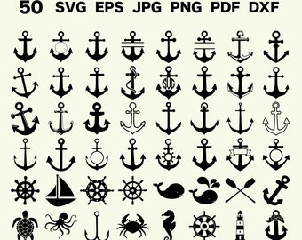 Anchor Svg Nautical Svg Split Anchor Svg Sea Svg Anchor Cut File Anchor Silhouette Anchor Clipart Monogram Anchor Svg Boat Anchor Svg Summer