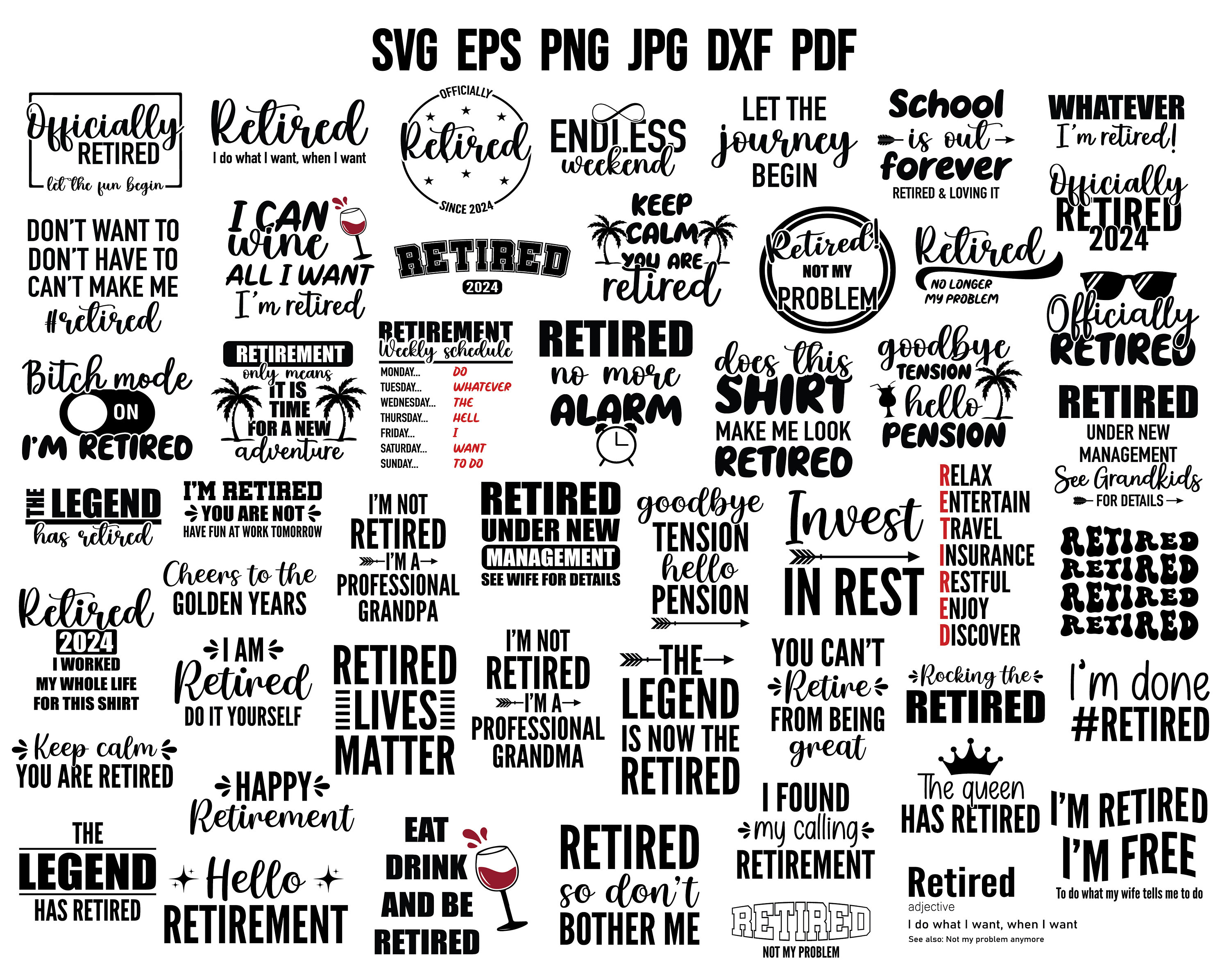 Retired SVG | Retirement SVG | Officially Retired SVG | Retirement Gift | Retirement T shirt | Funny Retirement Quotes | Retired Sublimation