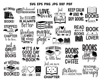 Reading SVG | Book Lover SVG | Books SVG | Reading Cut File | Reading Quote Svg | Reading T shirt | Reading Cricut Clipart Digital Design