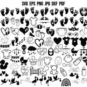 Baby SVG | Baby Shower SVG | Newborn Svg | Baby Announcement Svg | Gender Reveal Svg | Baby Cricut | Clipart | Vector | Silhouette Design