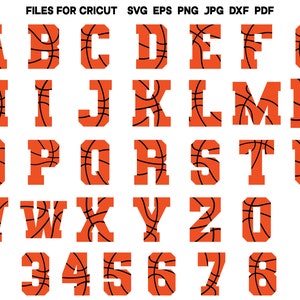 Basketball SVG Basketball Font SVG Basketball Numbers SVG Basketball