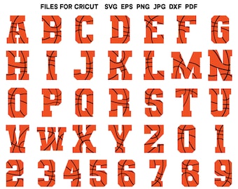Basketball SVG Basketball Font SVG Basketball Numbers SVG Basketball Alphabet Svg Sport Font Svg Basketball Player Ball T shirt Printable