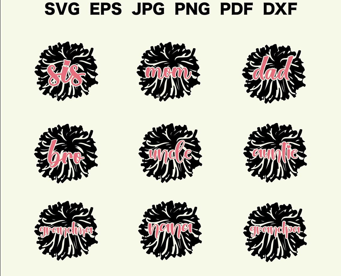 Cheer Svg Cheerleader SVG Cheer Family Svg Cheer Mom Svg Sis Etsy