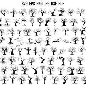 Tree Silhouette | Tree SVG | Dead Tree SVG | Tree Bundle SVG | Tree Clipart | Tree Cricut | Tree Design Png Svg | Tree Cut File Sublimation