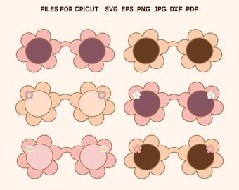 Retro SVG | Groovy SVG | Sunglasses SVG | Boho Hippie Svg | Retro Clipart Cricut Cut File | Groovy Clipart | Daisy Svg | Retro T shirt Png