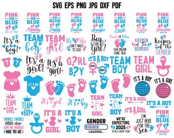 Boy or Girl SVG | Pink or Blue SVG | Gender Reveal SVG | Baby Announcement Svg | Baby Onesie Svg | Gender Reveal Decoration T shirt Print