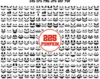 Pumpkin Face SVG | Halloween Face SVG | Jack O Lantern Faces Svg | Pumpkin Face Cut File | Cricut | Clipart | Silhouette | Spooky Shirt PNG
