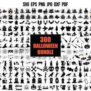 Halloween SVG | Pliki do cięcia Halloween dla Cricut | Pakiet Halloween SVG | Clipart Halloween | Sylwetka | Wykorzystanie komercyjne | Sublimacja PNG