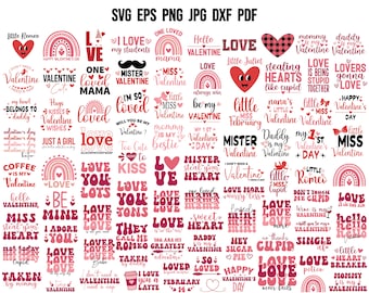 Valentine's Day SVG | Retro Valentine SVG | Valentine T shirt | Funny Valentine Svg | Kids Valentine Svg | Valentine Quote Bundle Cut File