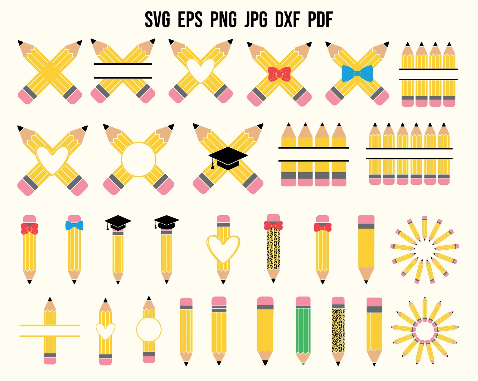 School SVG | Pencil SVG | Teacher SVG | Crayon Svg | Pencil Cut File ...