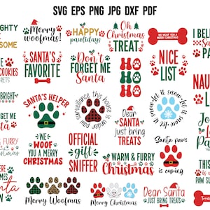 Dog Christmas SVG | Christmas SVG | Dog SVG | Dog Bandana Svg | Dog Quote Svg | Christmas Cut File | Clipart | Cricut | Dog Mom Svg Vector
