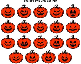 Pumpkin SVG Cut File | Halloween Pumpkin SVG | Pumpkin Face SVG | Pumpkin Cut File | Cricut | Clipart | Sublimation | Silhouette | Stencil