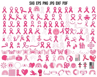 Cancer SVG | Cancer Ribbon SVG | Pink Ribbon Svg | Fight Cancer Svg | Breast Cancer Svg | Cancer Awareness Svg | Commercial Use Design Png