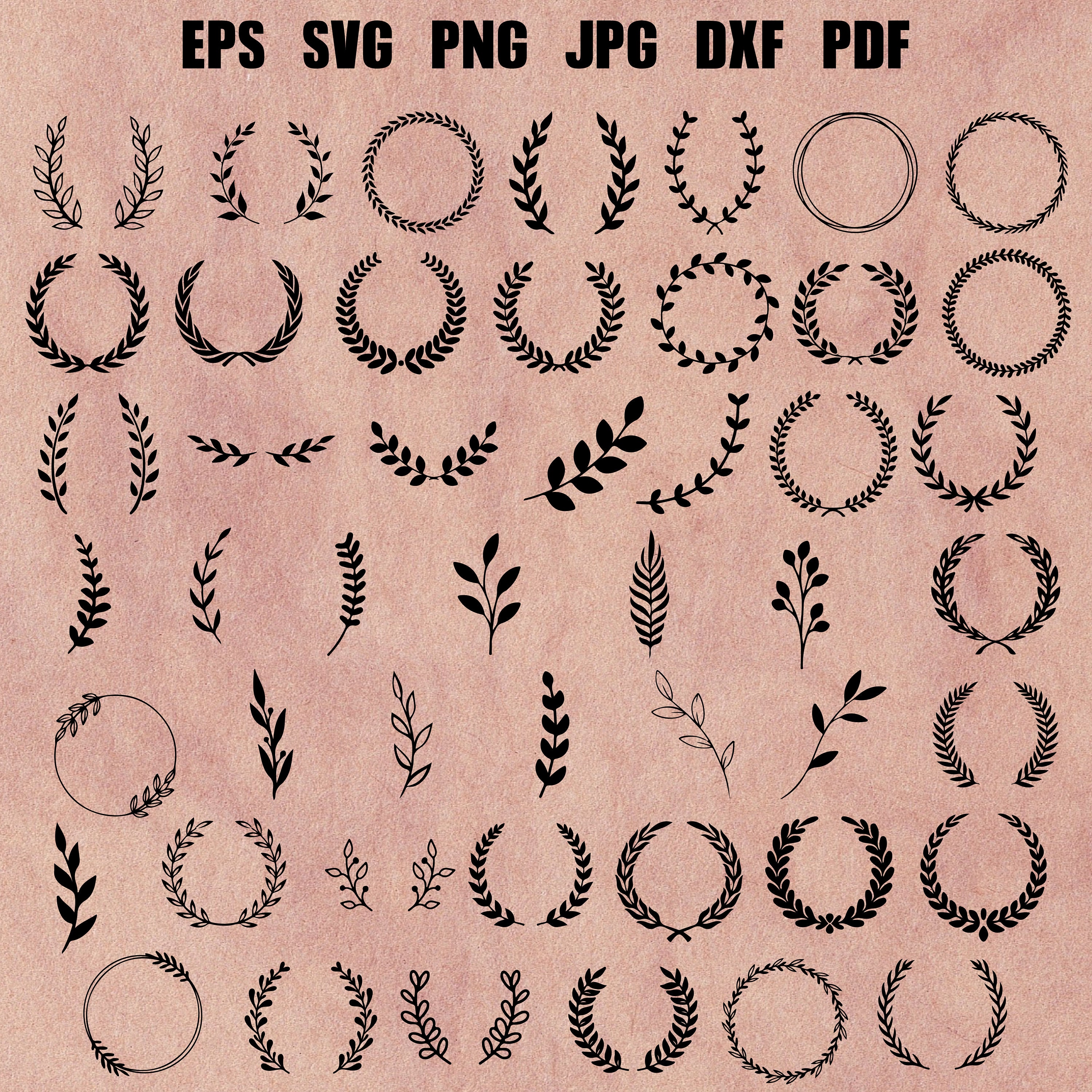 Wreath SVG | Laurel SVG | Wedding Wreath SVG | Floral Wreath Svg ...