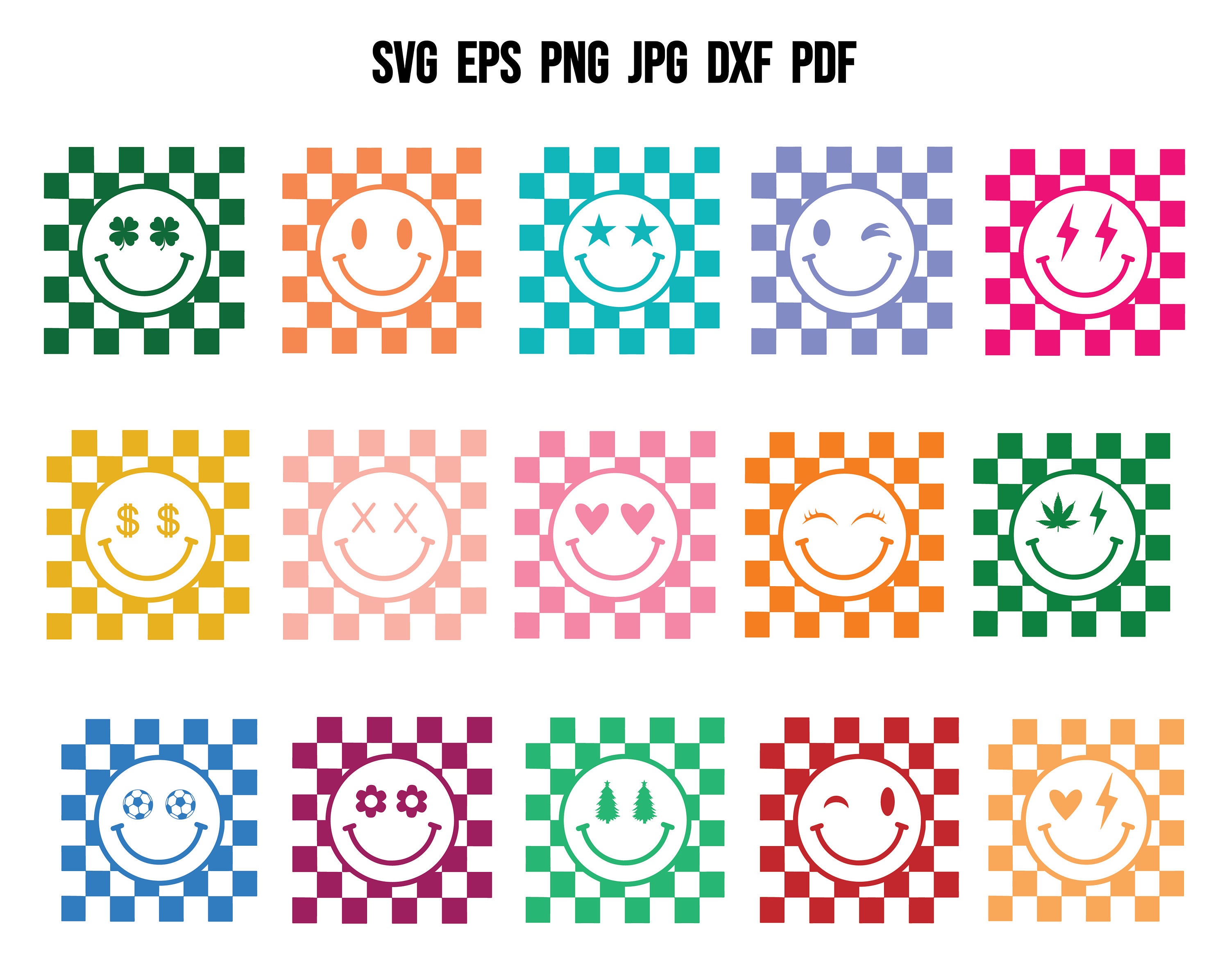 Retro Smiley Face SVG | Retro SVG | Groovy SVG | Retro Clipart Cricut ...