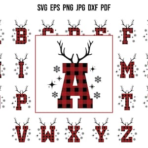 Christmas Alphabet SVG | Christmas SVG | Christmas Font SVG | Christmas Clipart | Cricut | Cut Files | Christmas Shirt Design Printable Png