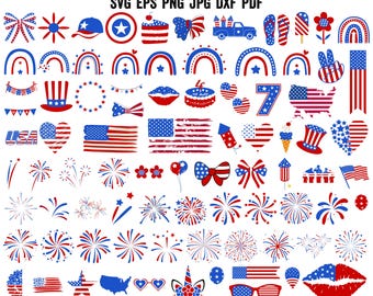 America Bundle SVG | 4th of July SVG | Retro America SVG | Patriotic Svg | Usa Flag Svg | Independence Day Svg | America Family Vector Png