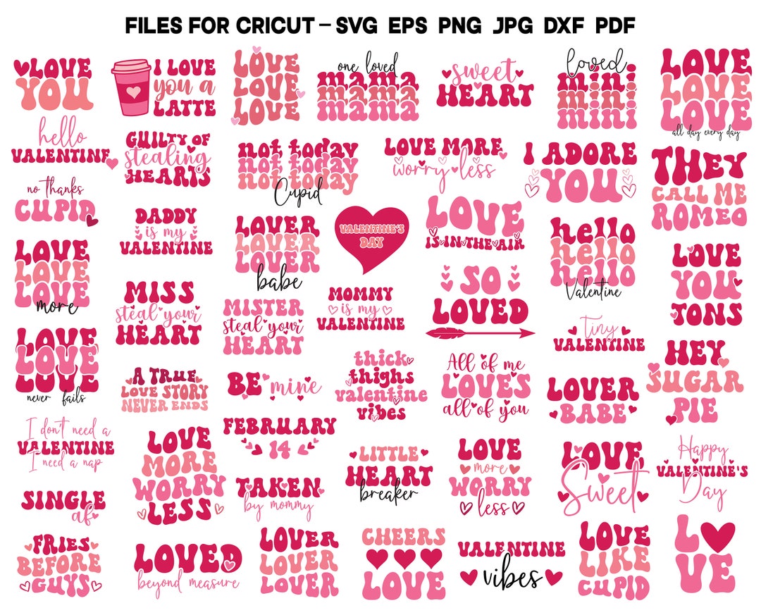 Retro Valentine's Day Svg Retro Svg Valentine Svg Valentine Cut File ...
