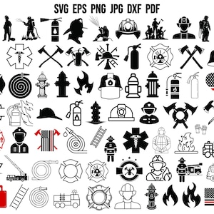 Brandweerman SVG | Silhouet brandweerman | Brandweerman Svg | Brandweer Svg | Brandweerman vader Svg | Cricut brandweerman | Clipart | Sticker: