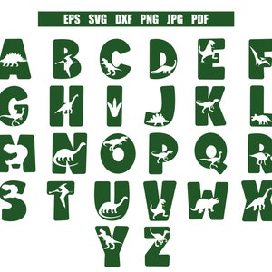 Alfabeto de dinosaurio Fuente Letras Svg Dinosaurio Svg Archivo de corte de dinosaurio Dinosaurio Niños Alfabeto Svg Dinosaurio Clipart Dinosaurio Vector Dinosaurio PNG