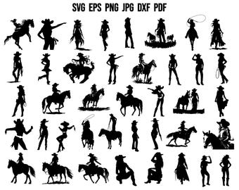 Cowgirl SVG | Cowgirl Silhouette | Cowgirl Clipart | Western-Svg | Disco Cowgirl Schmuck | Cowboy-Svg | Land geschnitten Datei | Rodeo Kunst | Kommerzielle Nutzung