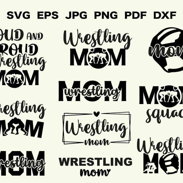 Wrestling Mom Svg Wrestling Bundle Svg Wrestling Cut File Wrestling Mama Svg Wrestling Squad Mom Svg Wrestling Team Svg Loud and Proud Mom