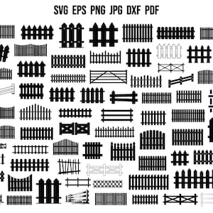 Fence SVG Bundle | Fence Cut File | Fence Silhouette | Wooden Fence SVG | Fence Cricut | Fence Clipart | Instant Download | Files for Cricut