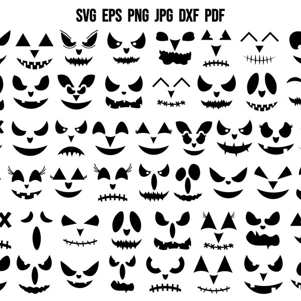 Pumpkin Face Design - Etsy