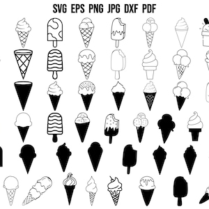 Ice cream SVG | Ice cream Silhouette | Ice cream Clipart | Summer SVG | Vacation Svg | Beach Svg | Ice cream Design | Vector | Sublimation