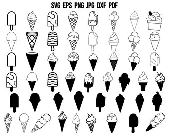 アイスクリーム SVG | アイスクリーム シルエット | アイスクリーム クリップアート | 夏 SVG | 休暇 SVG | ビーチ SVG | アイスクリーム デザイン | ベクター | 昇華