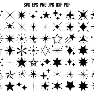 Sparkle SVG | Sparkle Cut File | Sparkle Stars SVG | Stars Svg | Sparkle Clipart Cricut Vector Silhouette | Bright Stars Svg | Twinkle Stars