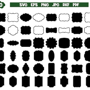 Frames Svg Label Svg Tags Svg Shapes Svg Tags Cut File Label Cut File Frames Clipart Shapes Cut File Tags Silhouette Circle Border Svg PNG