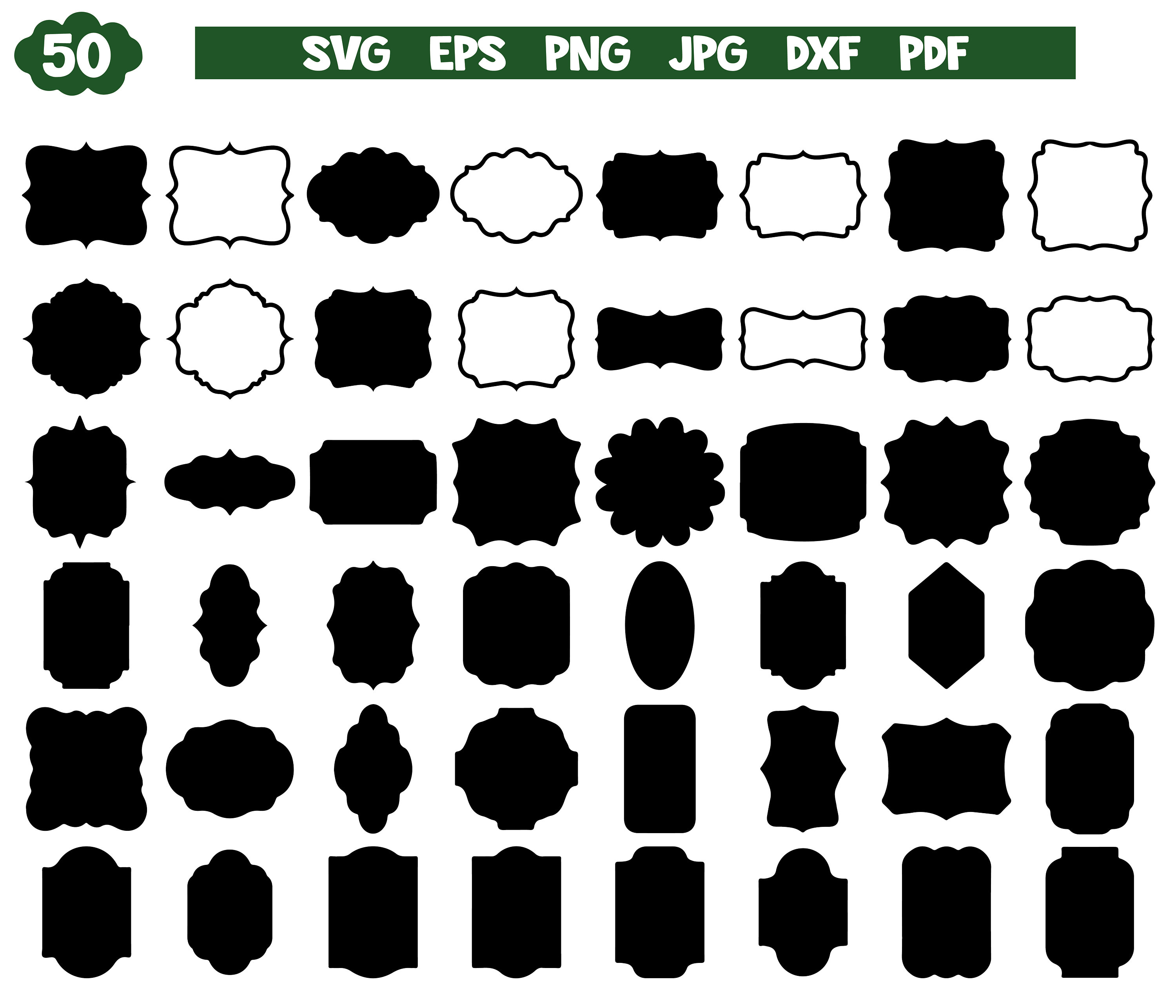 Frames Svg Label Svg Tags Svg Shapes Svg Tags Cut File Label - Etsy Canada
