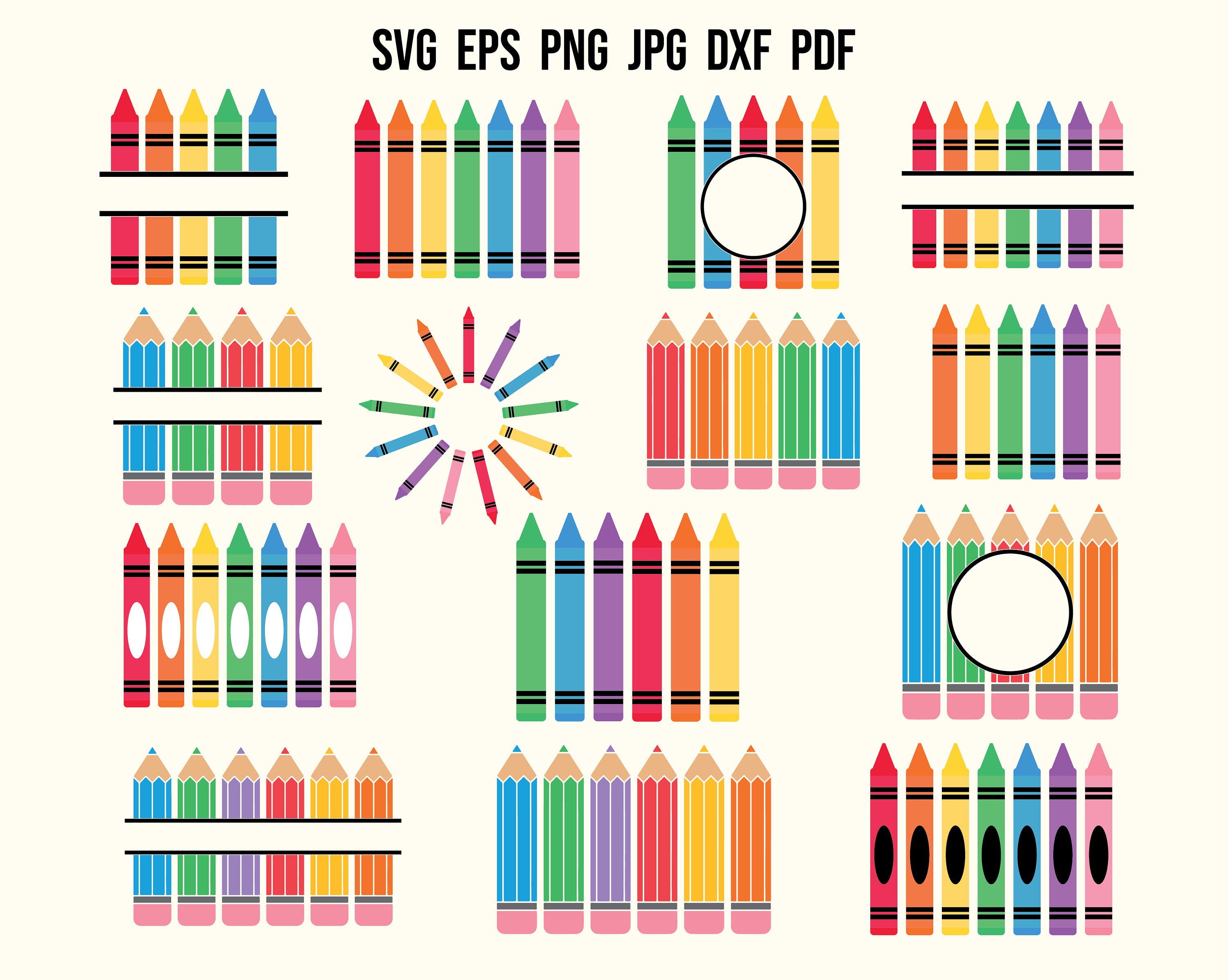 School SVG | Pencil SVG | Teacher SVG | Crayon Svg | Pencil Cut File ...