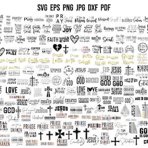 220 Jesus SVG Bundle | Faith SVG | Christian SVG | Religious Svg | Blessed Svg | Jesus Quotes Svg | Jesus Clipart | Cricut | Sublimation Png