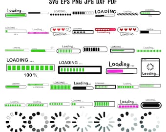 Loading SVG | Loading Bar SVG | Loading Icon SVG | Loading Cricut | Clipart | Vector | Cut File | Loading Silhouette | Loading Design Png