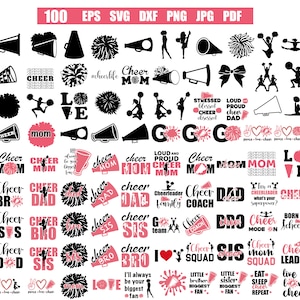 Cheer SVG | Cheer Silhouette | Cheerleader SVG | Cheerleading Svg | Cheer Megaphone Svg | Cheer Pom Svg | Cheer Mom Design | Cricut | Vector