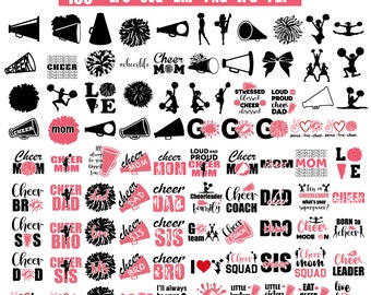 Cheer SVG | Cheer Silhouette | Cheerleader SVG | Cheerleading Svg | Cheer Megaphone Svg | Cheer Pom Svg | Cheer Mom Design | Cricut | Vector