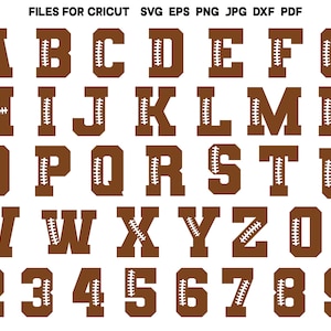 Football SVG Football Font SVG Football Numbers SVG Football Cut File American Football Player T shirt Png Sport Svg Sport Font Svg Cricut