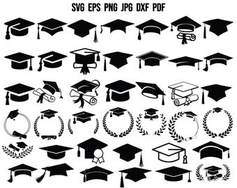 Casquette de remise des diplômes SVG | Graduation Svg | Silhouette de remise des diplômes | Diplômé Svg | Svg senior | L'obtention du diplôme Svg | Équipe de conception de la casquette senior