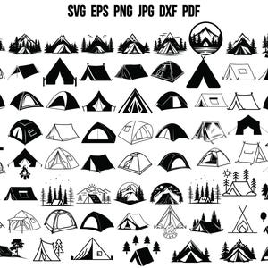 Camping SVG | Camping Tent SVG | Tent Silhouette | Camping Silhouette | Cut Files for Cricut | Adventure Svg | Outdoors Svg | Camper Svg Png