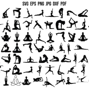 Yoga SVG | Yoga Silhouette | Yoga Cricut | Yoga Clipart | Yoga Design | Yoga Vector | Meditation Svg | Yoga Sublimation | Commercial Use